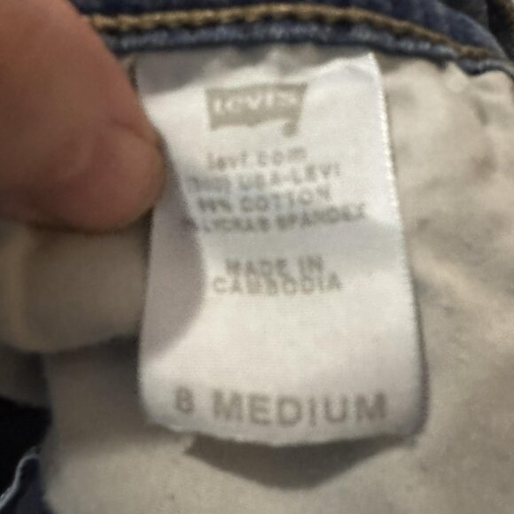 Levis 515 Boot Cut Jeans Womens 8 Medium Blue Stretch Denim Mid Rise Casual - Picture 6 of 10